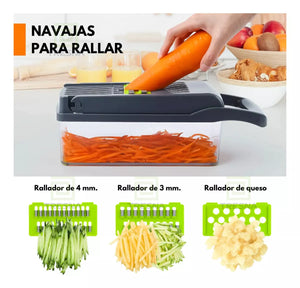 ⭐Rallador Cortador  De Frutas y Verduras 14 piezas 🥕